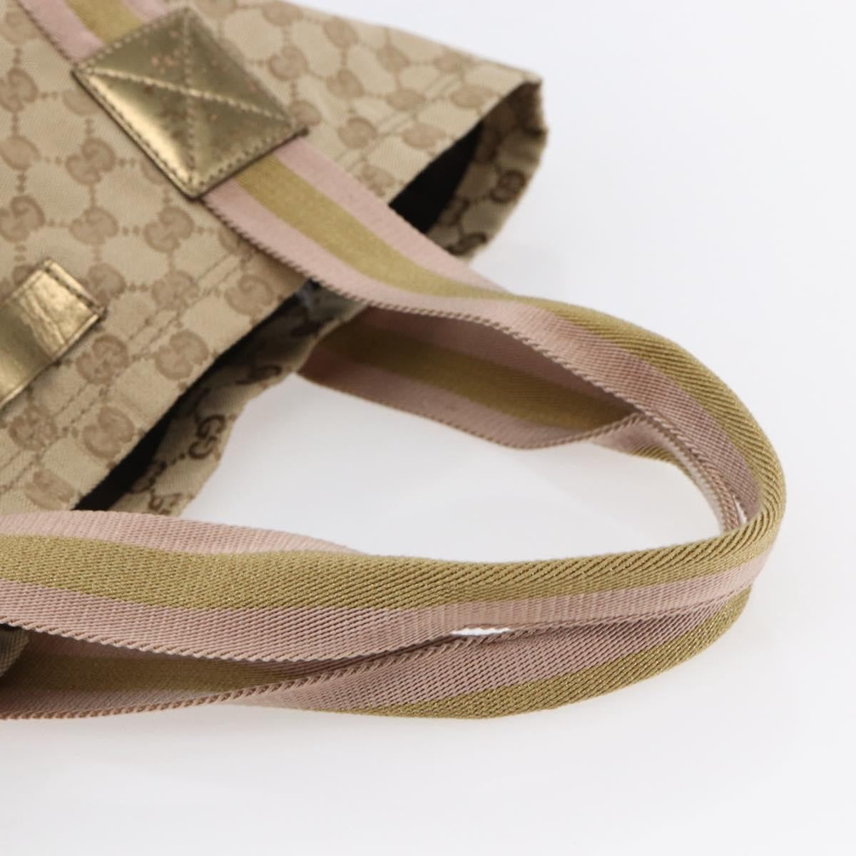 Gucci Original Web Tote GG Canvas, BEIGE, CANVAS, Tote bag