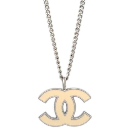 Chanel CC Pendant Necklace Metal, SILVER, SILVER_PLATED, Necklace