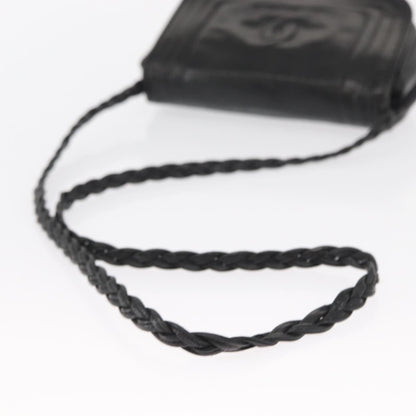 Chanel Vintage CC Stitch Flap Bag Leather, BLACK, LEATHER, Shoulder bag