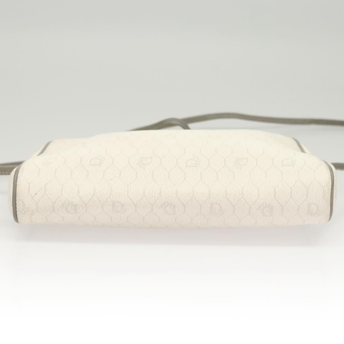 Christian Dior Vintage Honeycomb Shoulder Bag Canvas, WHITE, CANVAS, Shoulder bag