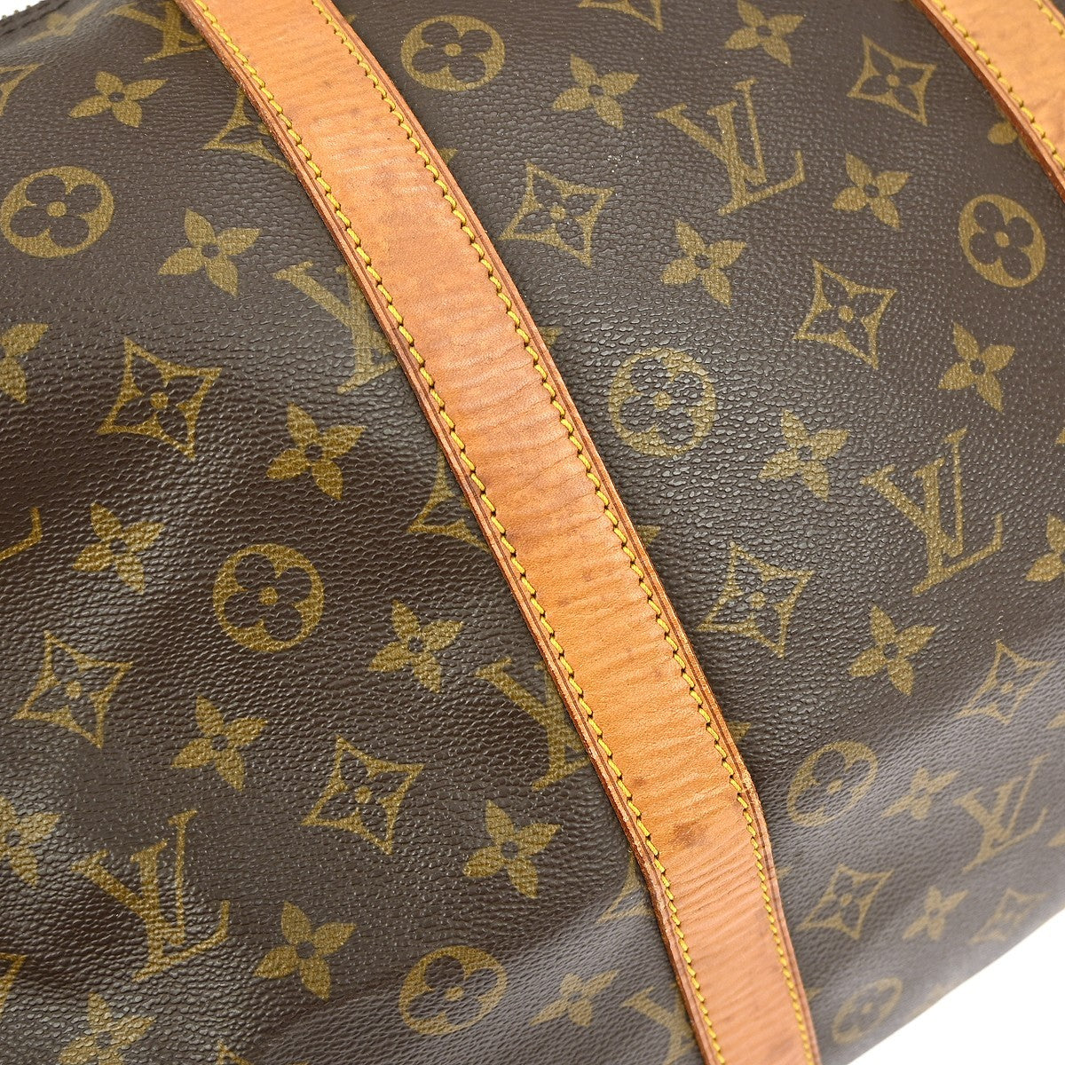 Louis Vuitton Keepall Bag Monogram Canvas, BROWN, CANVAS, Travel bag