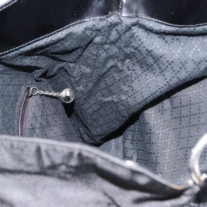 Gucci Vintage Bamboo Handle Bag Nylon, BLACK, NYLON, Handbag