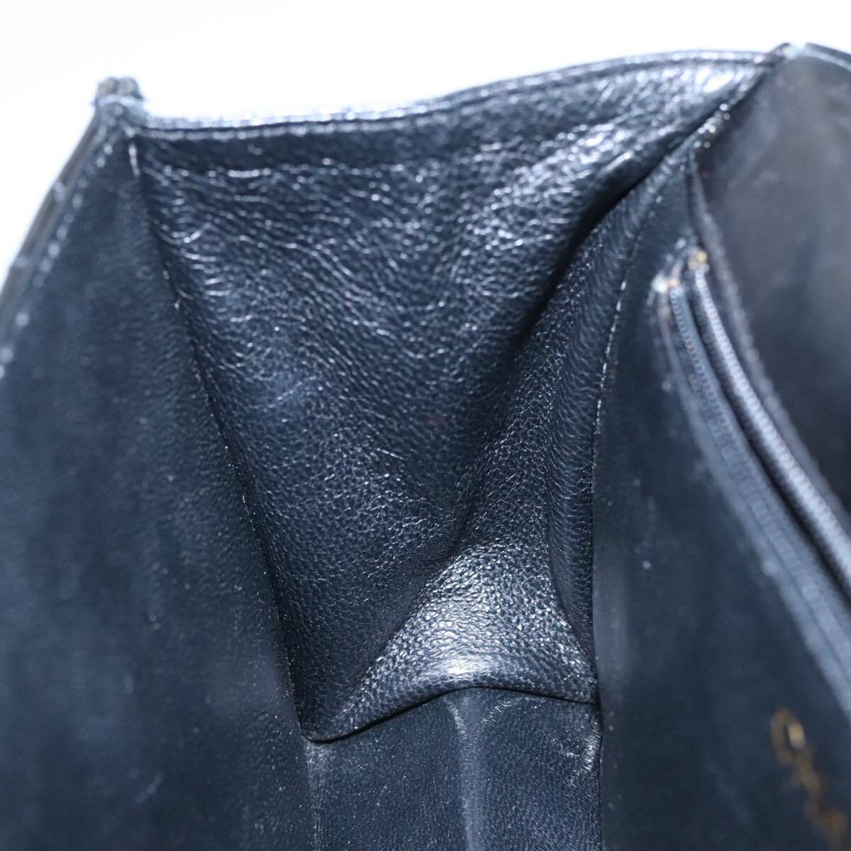 Chanel Vintage Full Flap Shoulder Bag Leather, BLACK, LEATHER, Shoulder bag