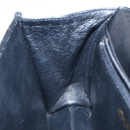 Chanel Vintage Full Flap Shoulder Bag Leather, BLACK, LEATHER, Shoulder bag