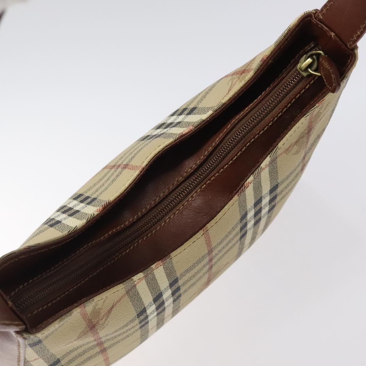 Burberry Shoulder Bag Nova Check Canvas, BEIGE, PVC, Shoulder bag