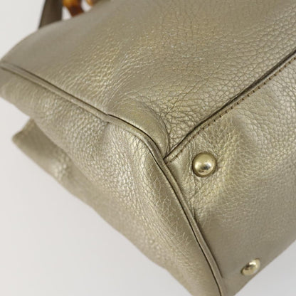 Gucci Bamboo Shopper Tote Leather, BEIGE, LEATHER, Tote bag