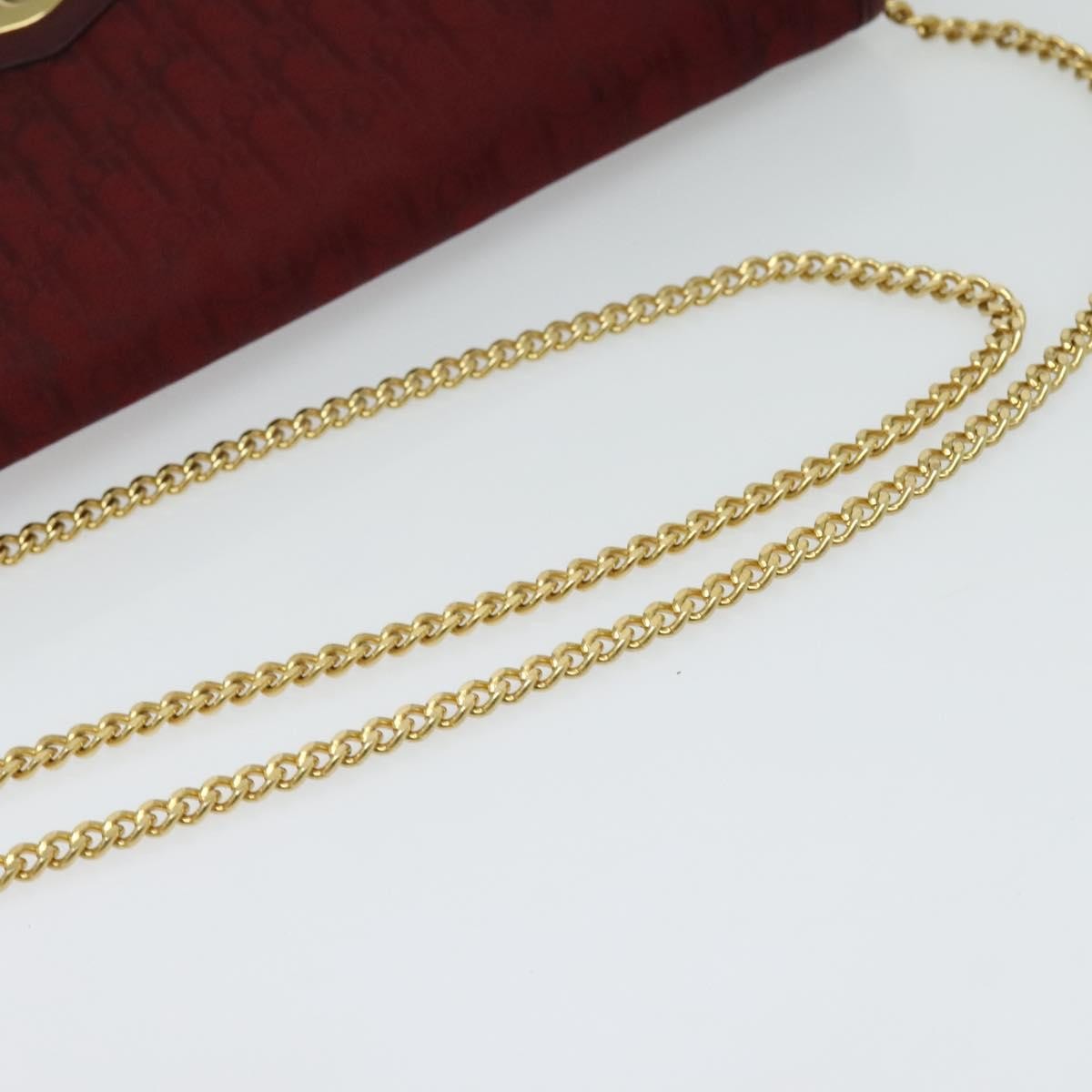 Christian Dior Vintage Trotteur Chain shoulder bag Canvas, RED, CANVAS, Shoulder bag