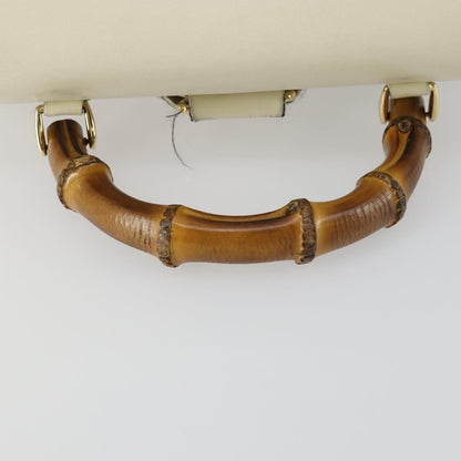 Gucci Vintage Bamboo Backpack Leather, BEIGE, LEATHER, Backpack