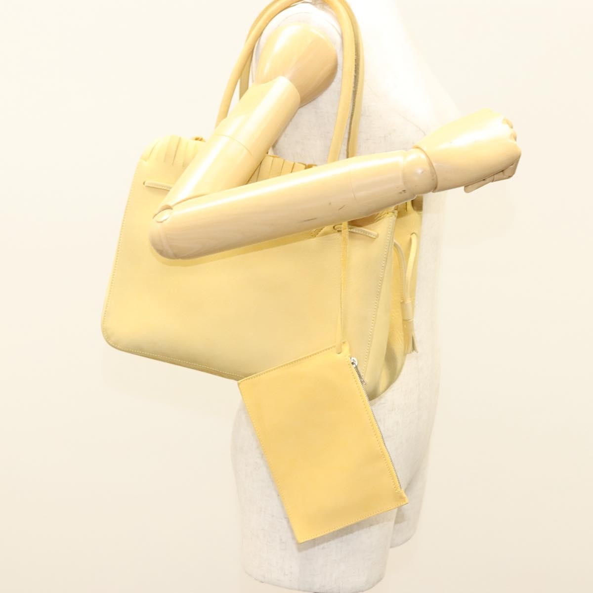 Salvatore Ferragamo Vintage Tote bag Suede, YELLOW, SUEDE, Tote bag