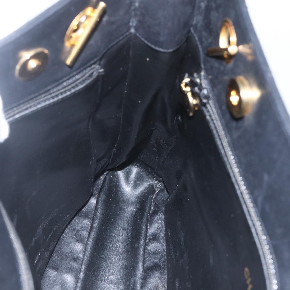 Chanel Vintage Shopping Tote Quilted Lambskin, BLACK, LEATHER, Tote bag