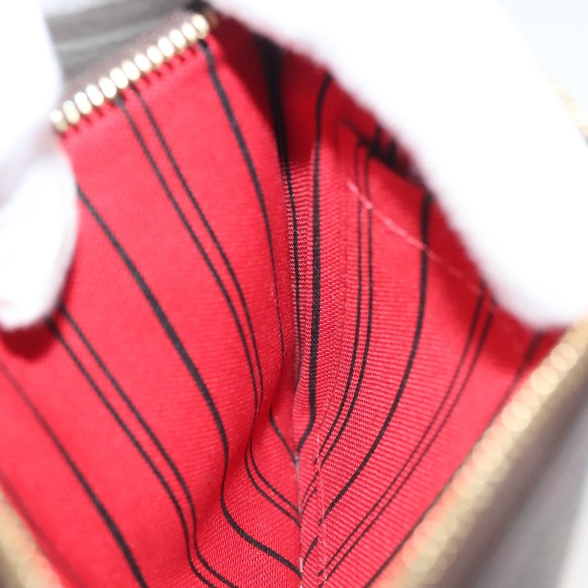 Louis Vuitton Neverfull Pochette Damier, BROWN, CANVAS, Tote bag