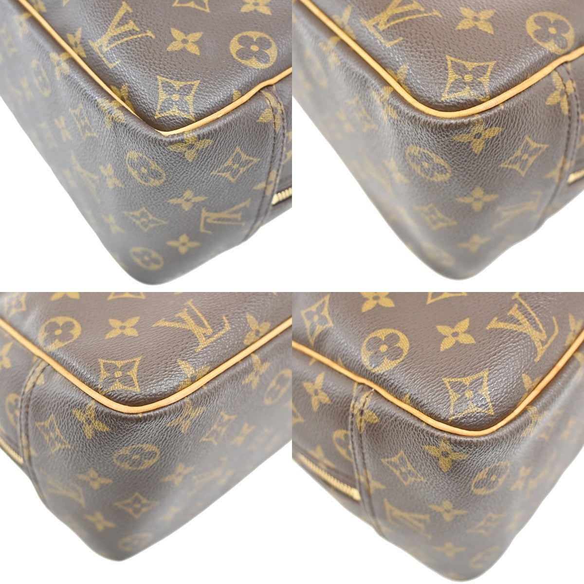 Louis Vuitton Deauville Handbag Monogram Canvas, BROWN, CANVAS, Handbag
