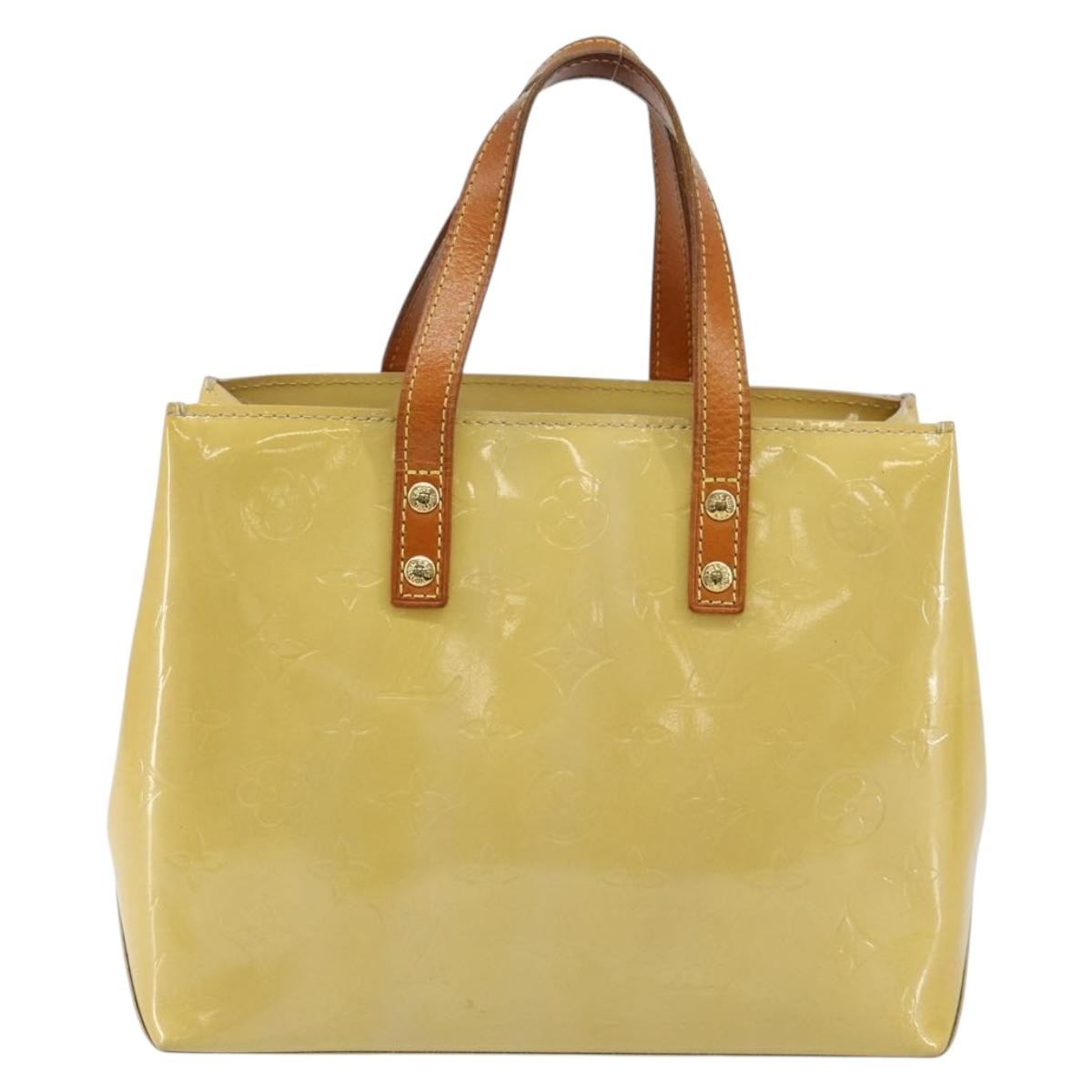 Louis Vuitton Reade Handbag Monogram Vernis, BEIGE, PATENT_LEATHER, Handbag