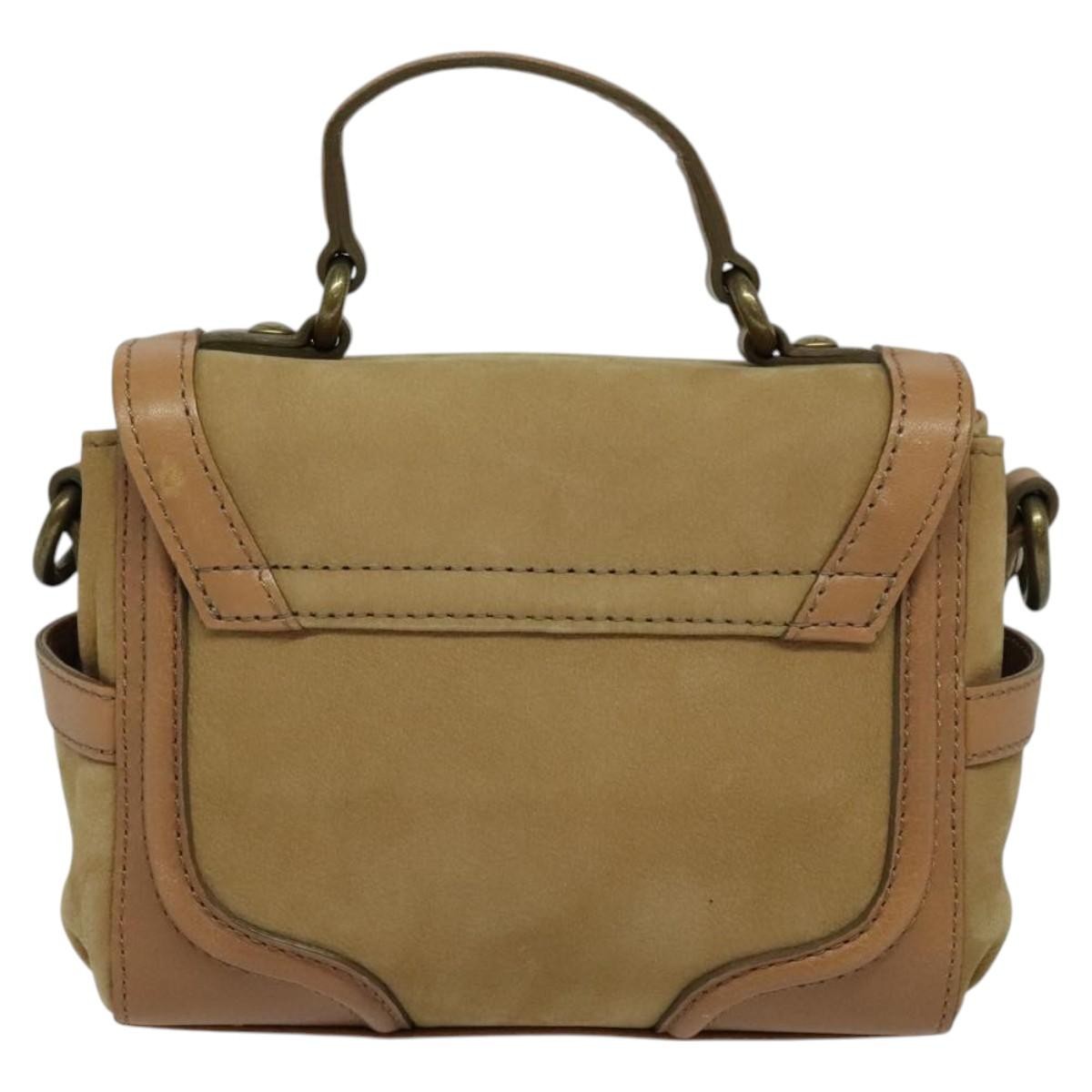 Burberry Blue Label Handbag Suede, BEIGE, SUEDE, Handbag