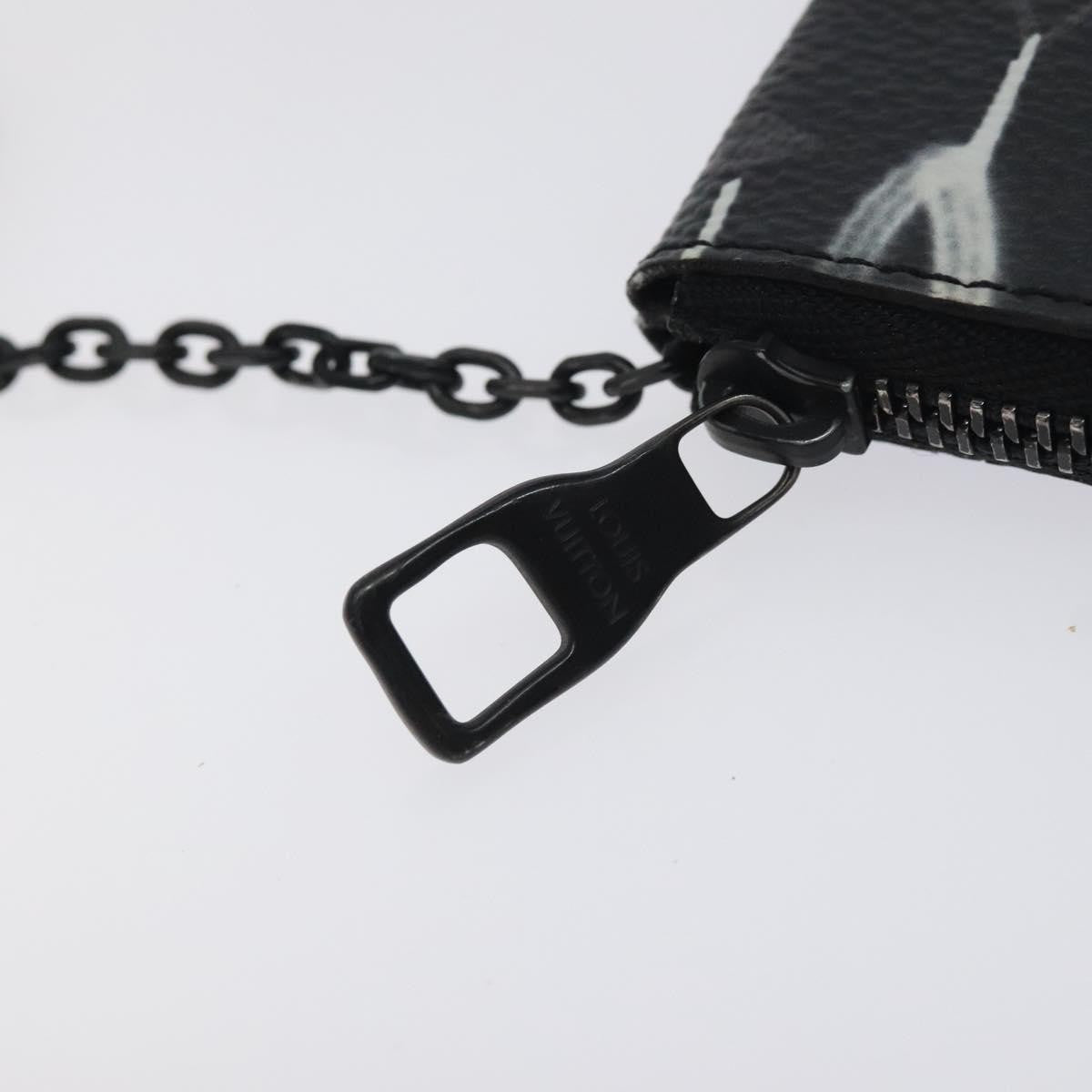 Louis Vuitton Pochette Clés Monogram Canvas, BLACK, CANVAS, Wallets