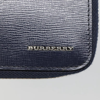 Burberry Reeves Double Zip Organizer Wallet Leather, NAVY, LEATHER, Wallets