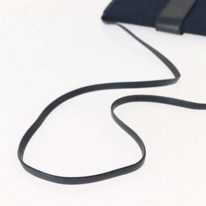 Christian Dior Vintage Trotter Shoulder Bag Canvas, NAVY, CANVAS, Shoulder bag