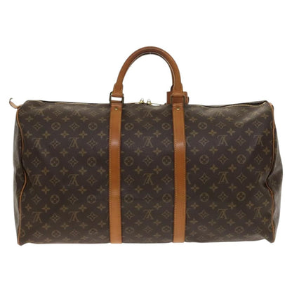 Louis Vuitton Keepall Bag Monogram Canvas, BROWN, CANVAS, Travel bag