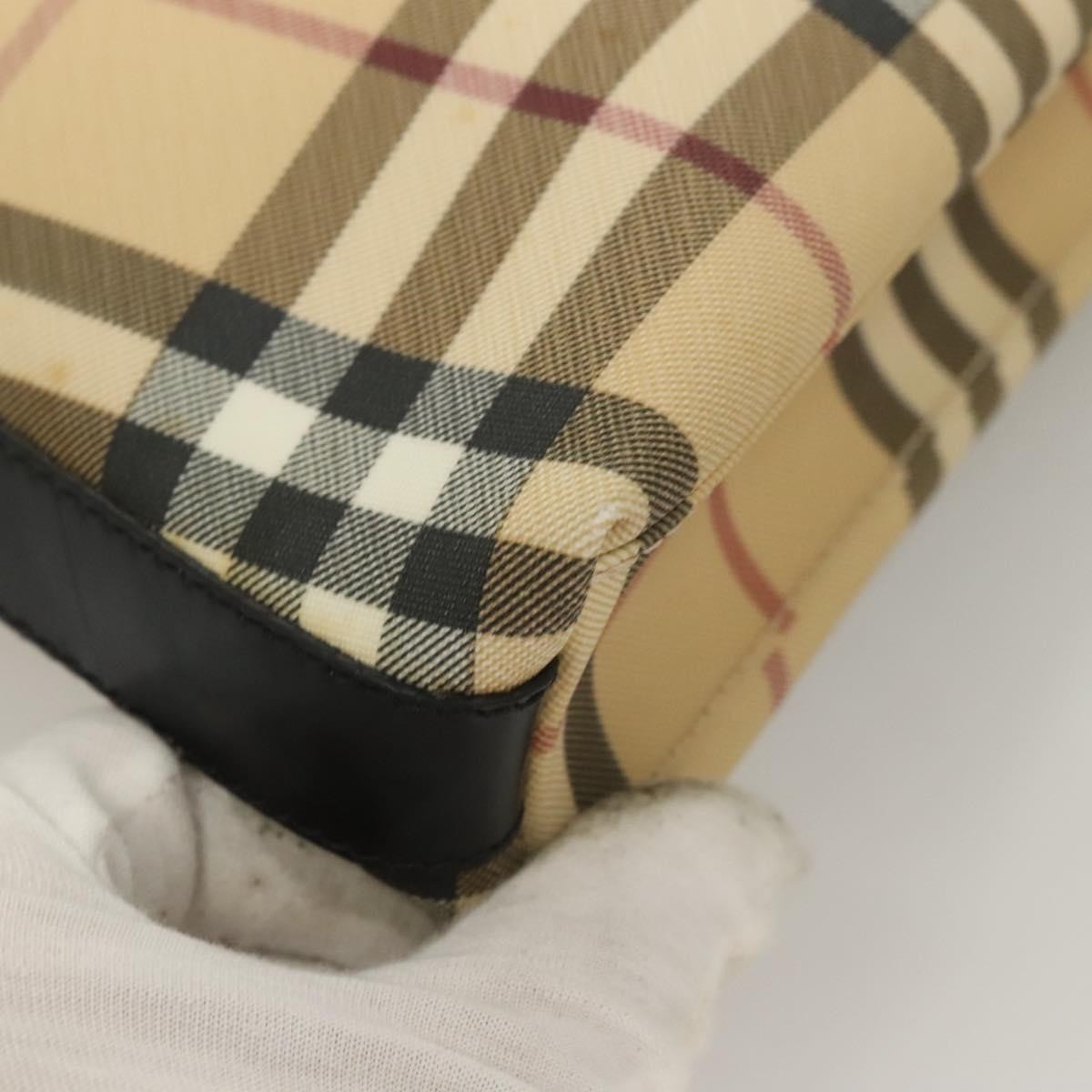 Burberry Shoulder Bag Nova Check Canvas, BEIGE, PVC, Shoulder bag