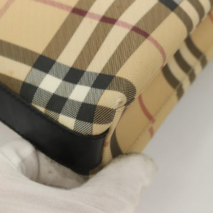 Burberry Shoulder Bag Nova Check Canvas, BEIGE, PVC, Shoulder bag