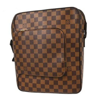 Louis Vuitton Olav Handbag Damier, Brown, Canvas, Shoulder Bag