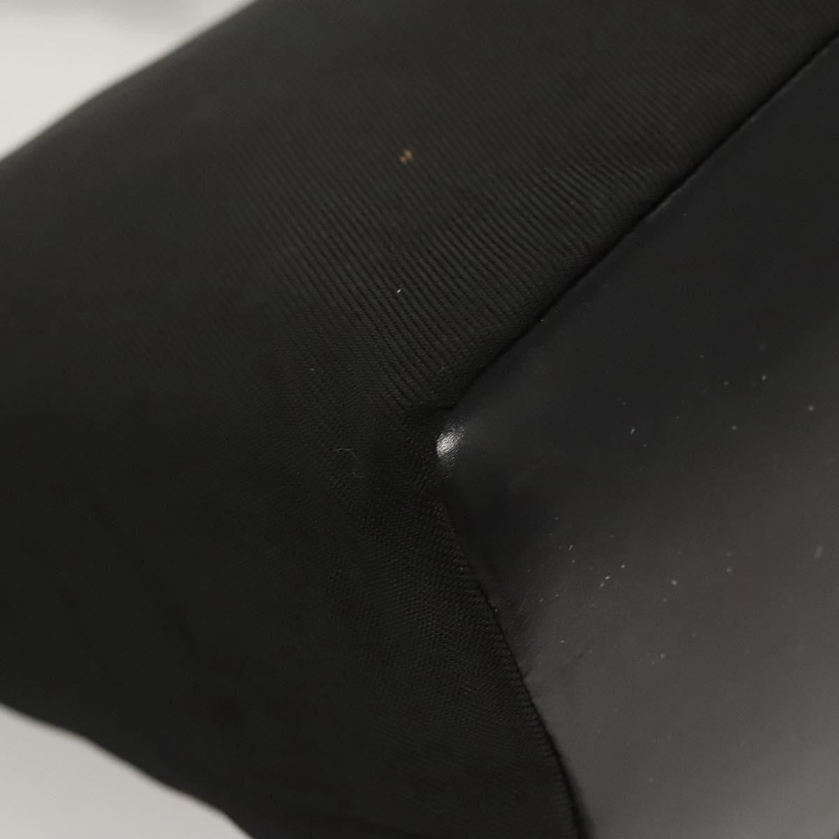 Gucci Vintage Bamboo Handle Bag Nylon, BLACK, NYLON, Handbag