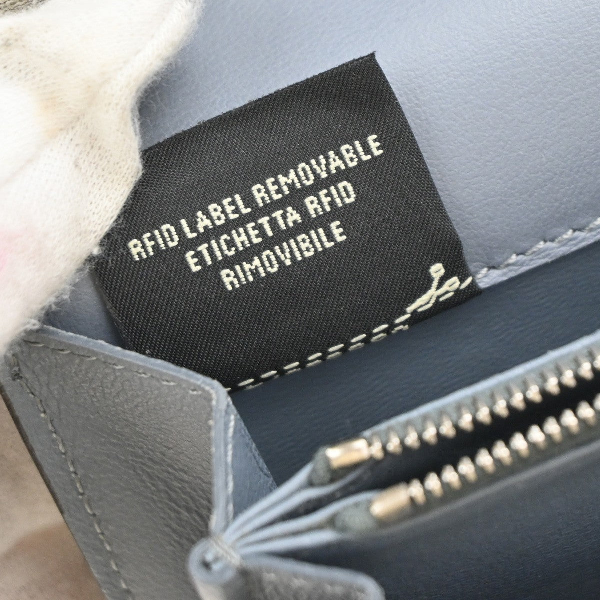Fendi Peekaboo Wallet Leather, Blue, Leather, Wallet