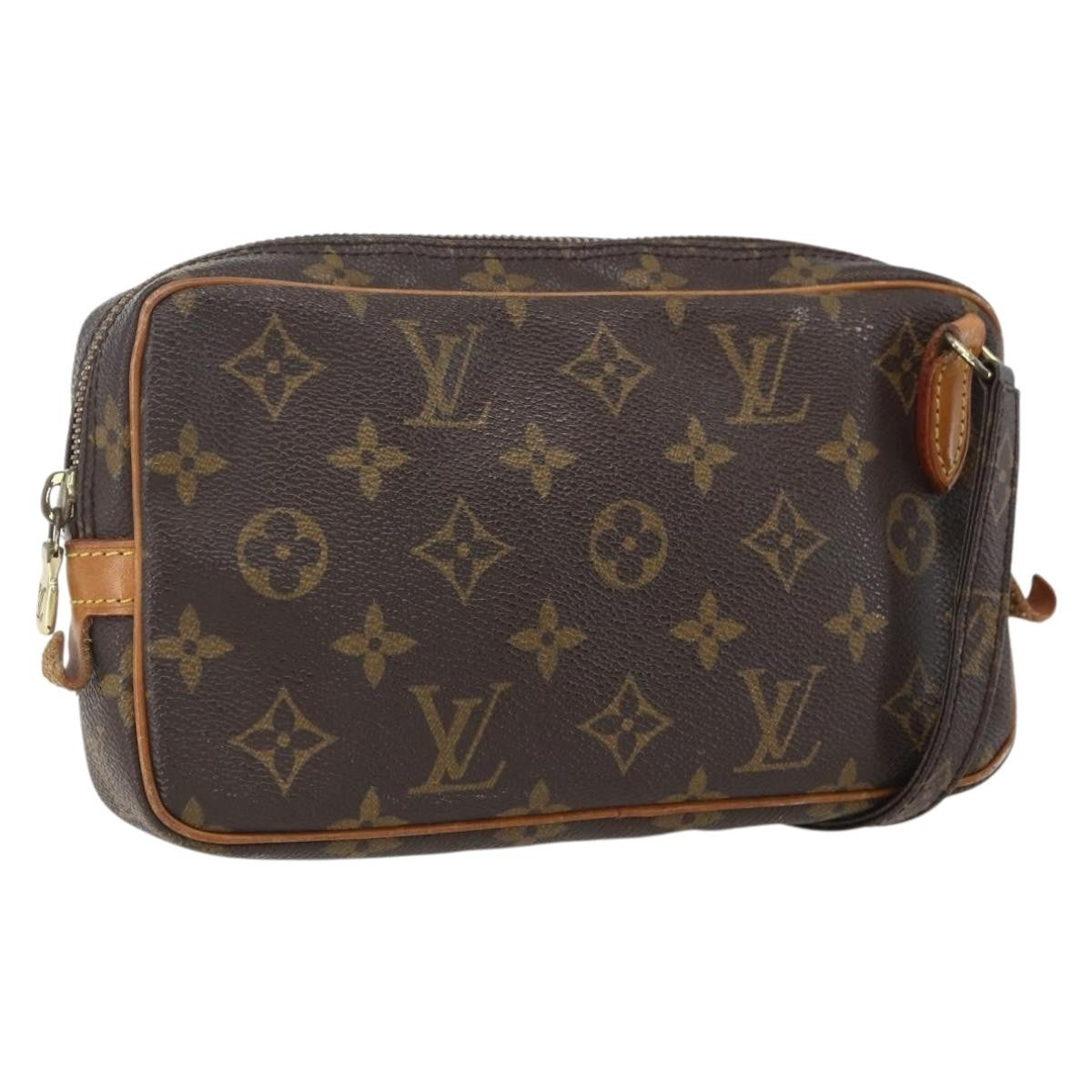Louis Vuitton Pochette Marly Bandouliere Bag Monogram Canvas, BROWN, CANVAS, Clutche & pouche