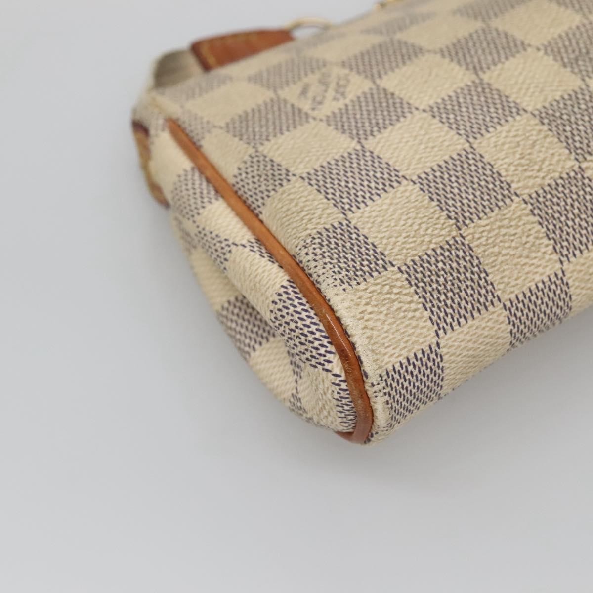 Louis Vuitton Eva Handbag Damier, WHITE, CANVAS, Shoulder bag