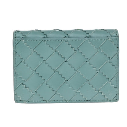 Bottega Veneta Intrecciato Wallet Leather, BLUE, LEATHER, Wallets