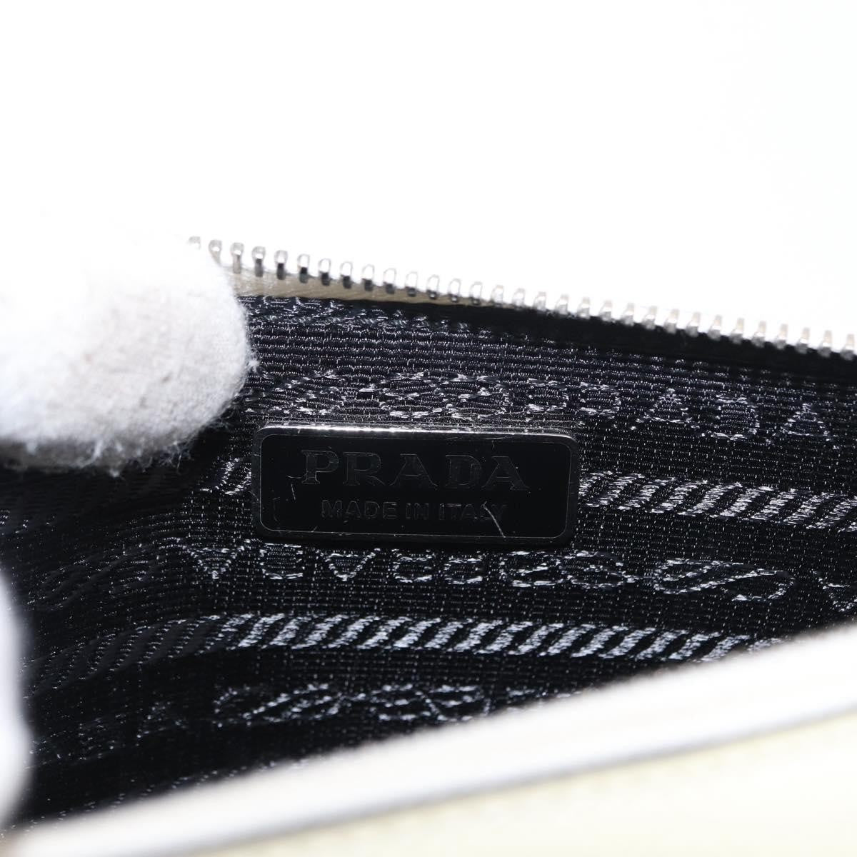 Prada Chain Crossbody Bag Vernice Saffiano Leather, WHITE, LEATHER, Shoulder bag