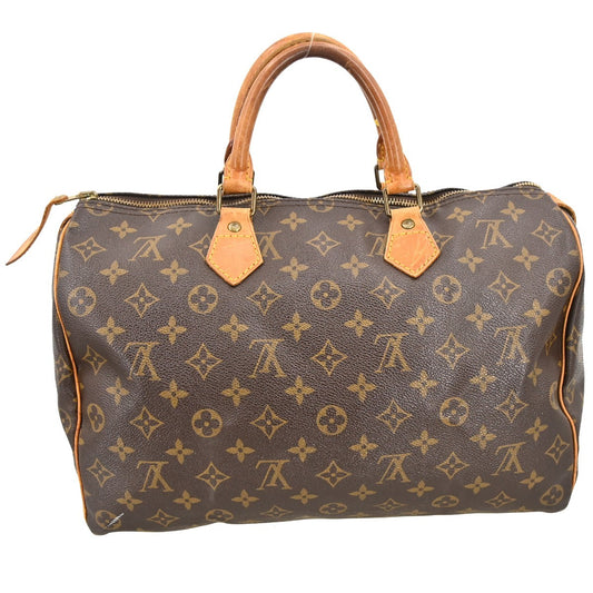 Louis Vuitton Speedy Handbag Monogram Canvas, BROWN, CANVAS, Handbag