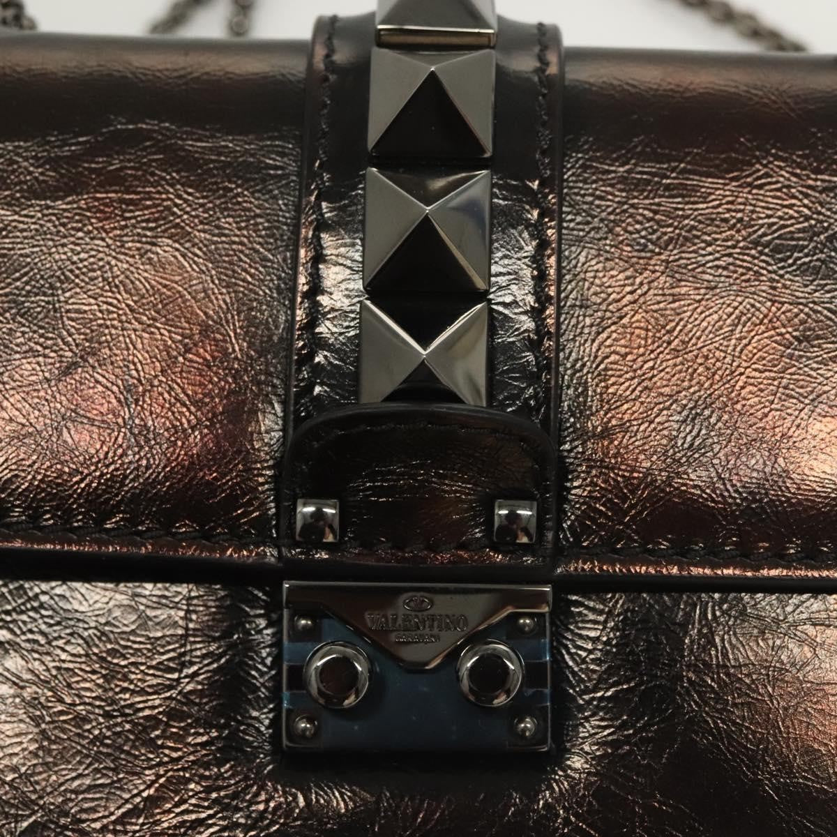 Valentino Garavani Glam Lock Shoulder Bag Leather, BROWN, LEATHER, Shoulder bag