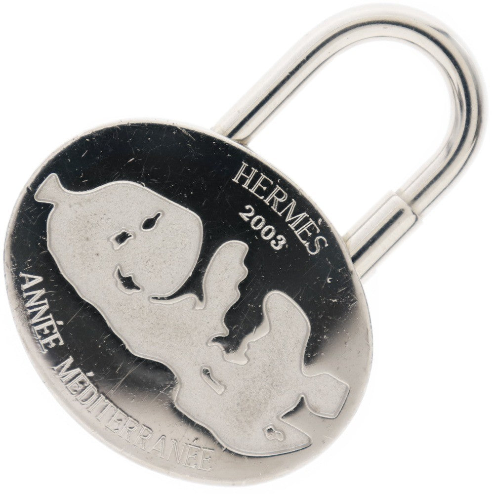 Hermes Annee Mediterranee Cadena Charm Necklace Metal and Metal, SILVER, METAL, Necklace