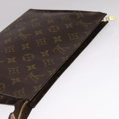 Louis Vuitton Pochette Voyage Monogram Eclipse Canvas, BROWN, CANVAS, Clutche & pouche
