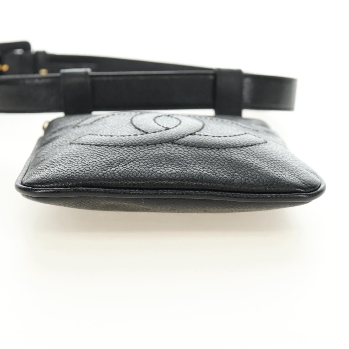 Chanel Vintage Timeless Belt Bag Caviar, Black, Leather, Clutch