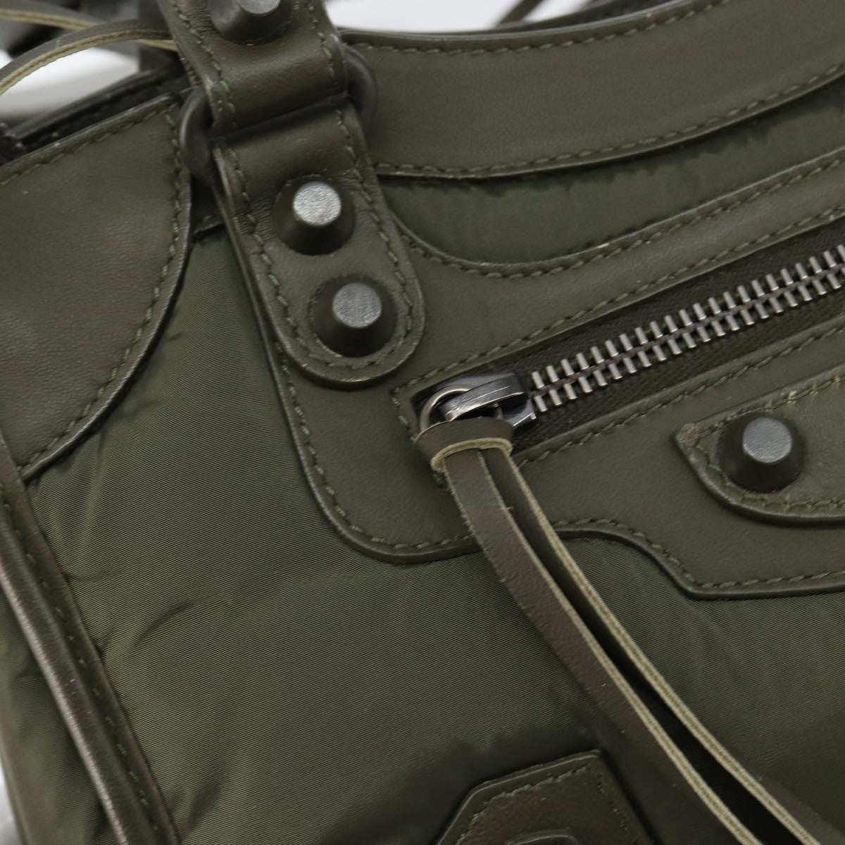 Balenciaga City Classic Studs Bag Leather, KHAKI, LEATHER, Handbag