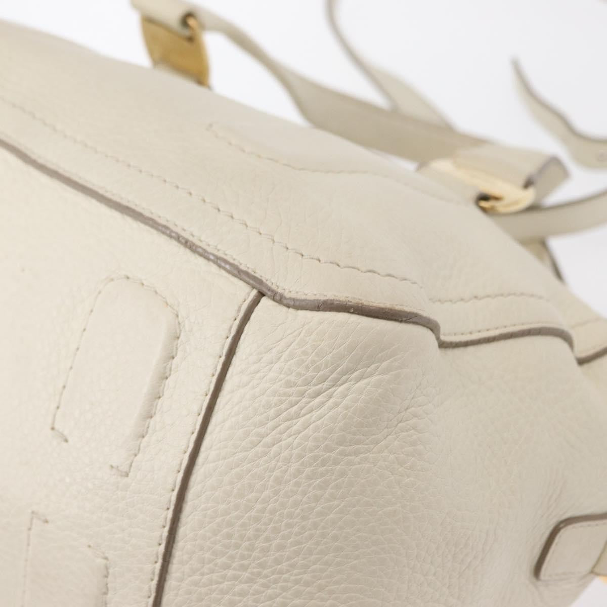 Salvatore Ferragamo Vala Handbag Leather, WHITE, LEATHER, Handbag