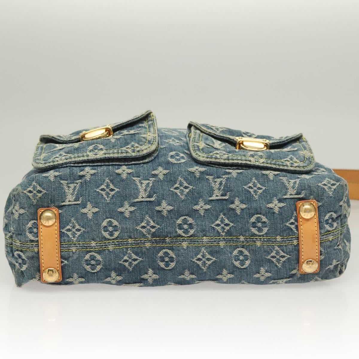 Louis Vuitton Baggy Handbag Denim, BLUE, DENIM_JEANS, Shoulder bag