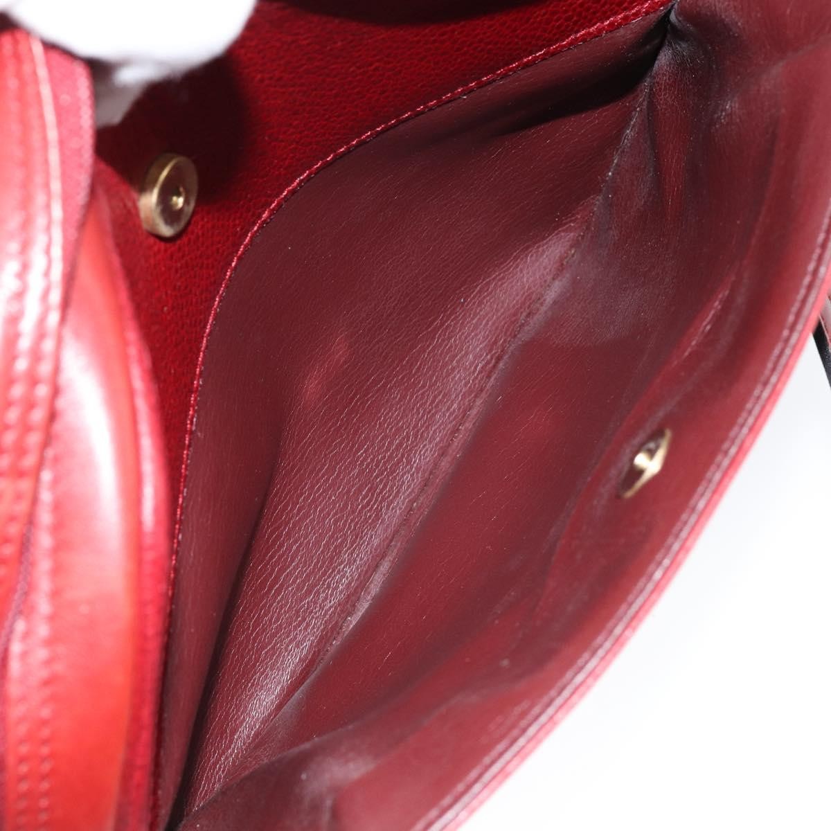 Christian Dior Vintage Shoulder Bag Leather, RED, LEATHER, Shoulder bag