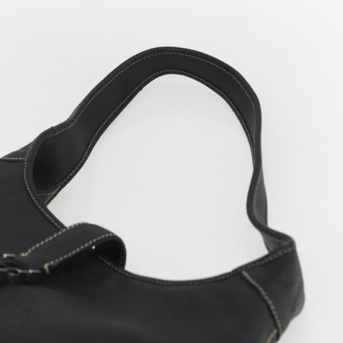 Salvatore Ferragamo Vintage Shoulder Bag Leather, BLACK, LEATHER, Shoulder bag