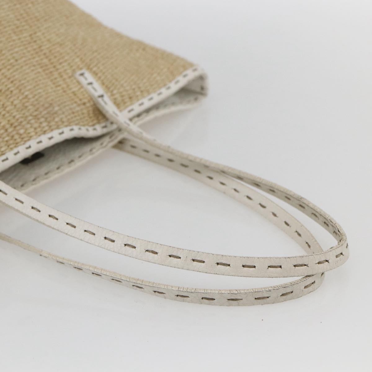 Fendi Selleria Tote Bag Raffia, BEIGE, WICKER, Tote bag