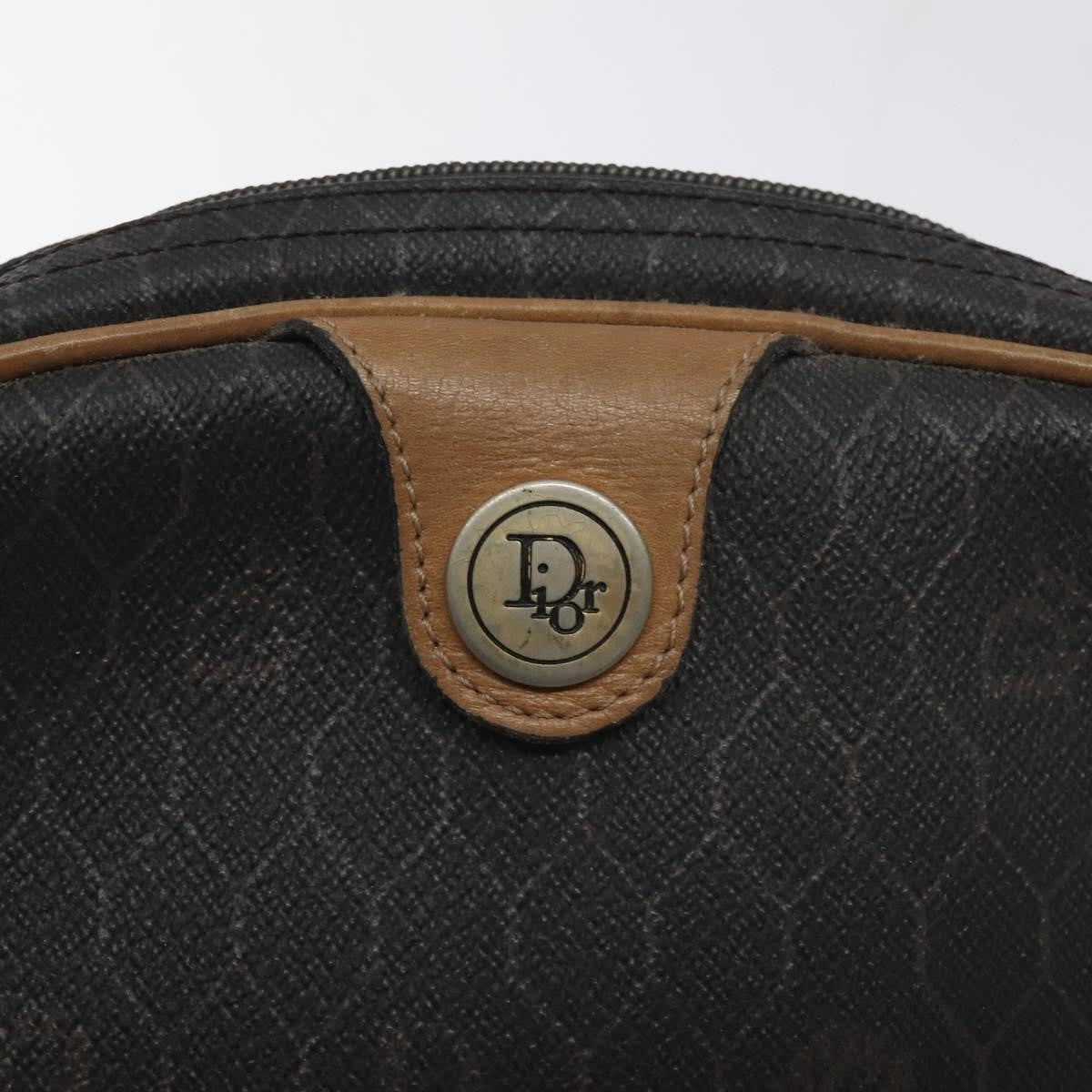 Christian Dior Vintage Honeycomb Shoulder Bag Canvas, BLACK, CANVAS, Shoulder bag