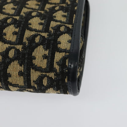 Christian Dior Vintage Trotter Flap Shoulder Bag Diorissimo Canvas, NAVY, CANVAS, Shoulder bag