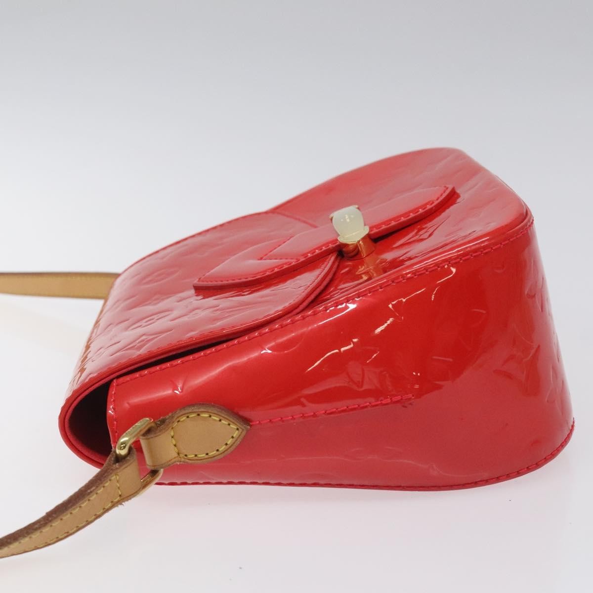 Louis Vuitton Bellflower Handbag Monogram Vernis, RED, PATENT_LEATHER, Shoulder bag