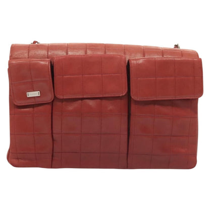 Chanel Chocolate Bar Reissue Flap Bag Lambskin, RED, LEATHER, Handbag