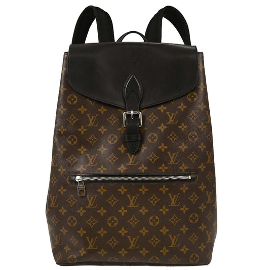 Louis Vuitton Palk Backpack Macassar Monogram Canvas, BROWN, CANVAS, Backpack