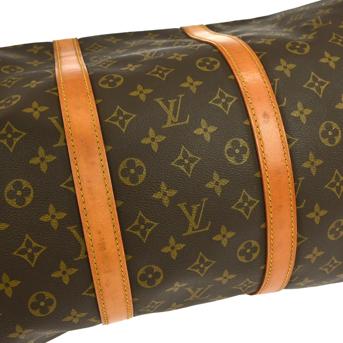 Louis Vuitton Keepall Bag Monogram Canvas, BROWN, CANVAS, Travel bag
