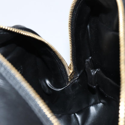 Chanel Vintage Toiletry Pouch Lambskin, BLACK, LEATHER, Clutche & pouche