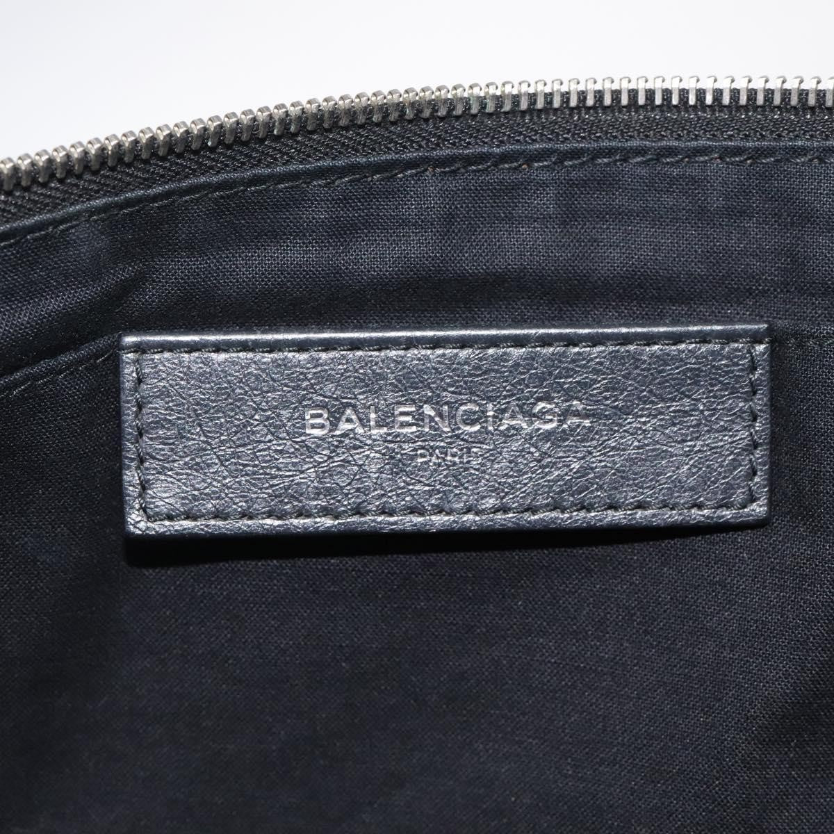 Balenciaga Explorer Pouch Leather, BLACK, LEATHER, Clutche & pouche